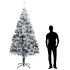 Árbol de Navidad artificial con nieve PVC verde 300