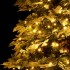 Árbol de Navidad con luces y piñas PVC PE verde 225
