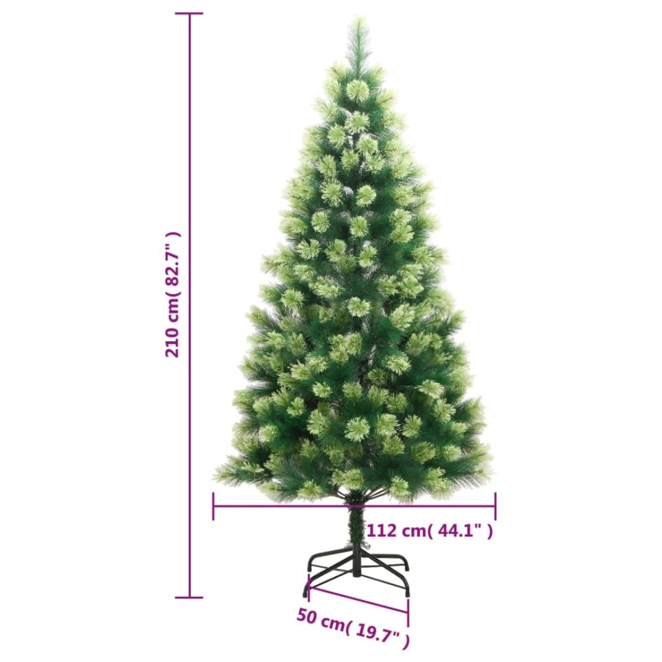 Árbol de Navidad artificial con bisagras y soporte 210