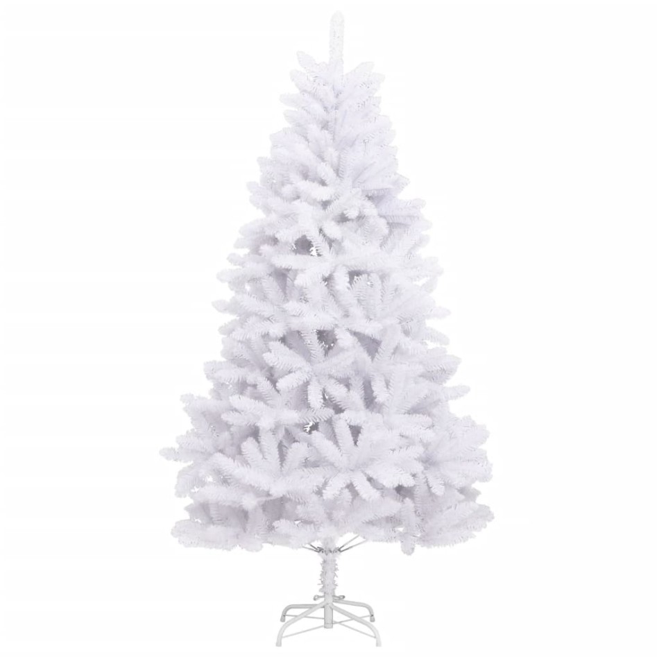 Árbol de Navidad artificial con bisagras y soporte blanco