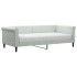 Sofá cama con colchón terciopelo gris claro 90x190