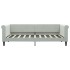 Sofá cama con colchón terciopelo gris claro 90x190