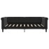 Sofá cama con colchón terciopelo negro 90x190