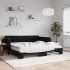 Sofá cama nido con colchón terciopelo negro 100x200