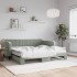Sofá cama nido con colchón terciopelo gris claro 90x190