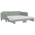 Sofá cama nido con colchón terciopelo gris claro 90x190