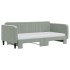 Sofá cama nido con colchón terciopelo gris claro 90x190