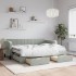 Sofá cama nido con cajones terciopelo gris claro 80x200