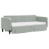 Sofá cama nido con cajones terciopelo gris claro 80x200