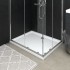 Plato de ducha con puntos ABS blanco 80x100x4