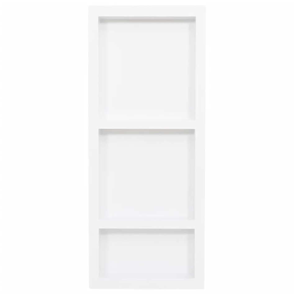 Hornacina de ducha con 3 compartimentos gris mate 41x99x9