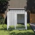 Caseta peroos corral acero galvanizado gris claro