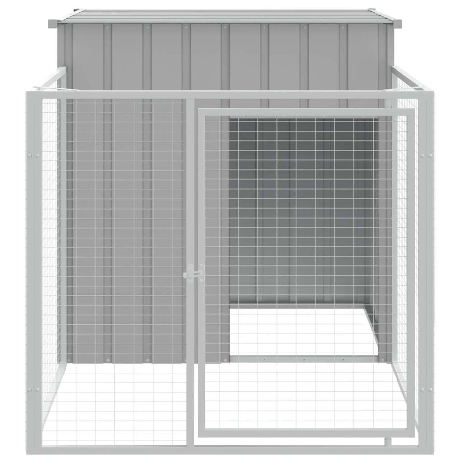 Caseta peroos corral acero galvanizado gris claro