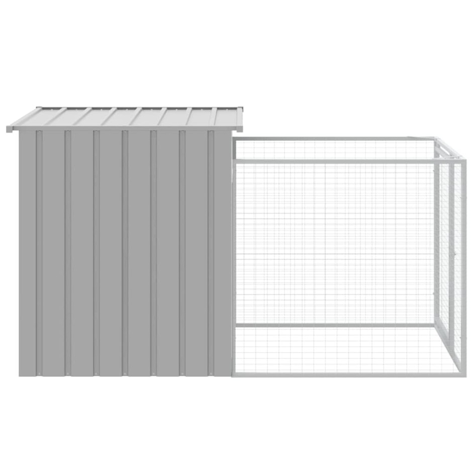 Caseta peroos corral acero galvanizado gris claro