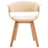 Silla de comedor madera curvada y cuero sintético