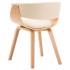 Silla de comedor madera curvada y cuero sintético