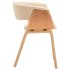 Silla de comedor madera curvada y cuero sintético