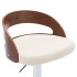 Taburetes de cocina 2 uds cuero sintético madera curvada
