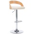 Taburetes de cocina 2 uds cuero sintético madera curvada