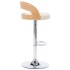 Taburetes de cocina 2 uds cuero sintético madera curvada