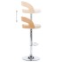 Taburetes de cocina 2 uds cuero sintético madera curvada