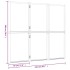 Biombo divisor de 3 paneles negro 210x180