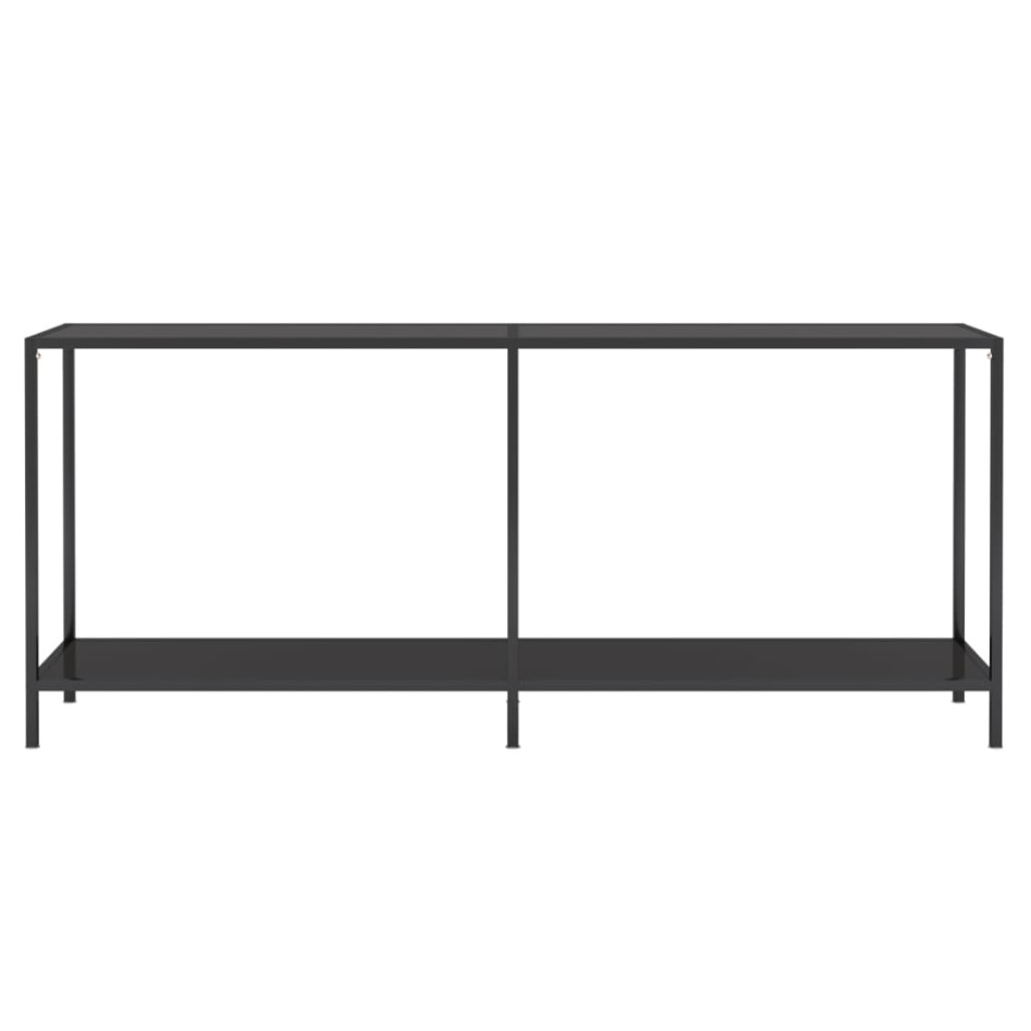 Mesa de consola vidrio templado negro 180x35x75,5