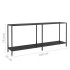 Mesa de consola vidrio templado negro 180x35x75,5