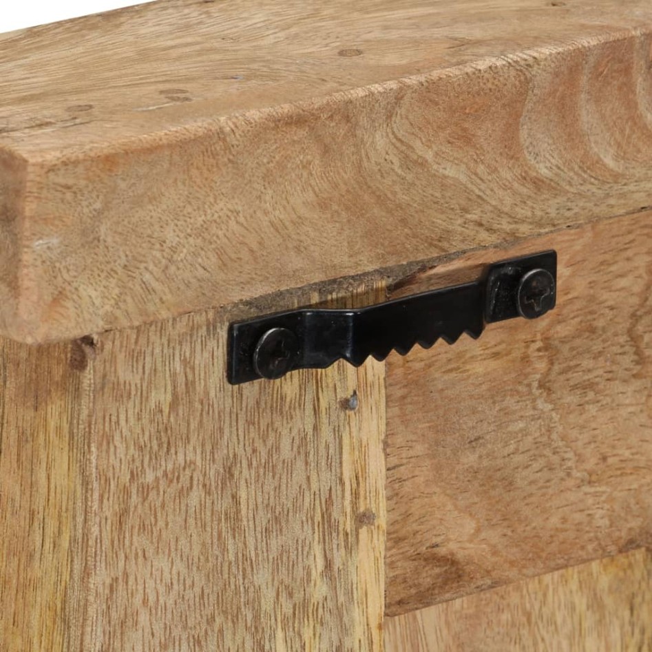 Percheros 2 unidades madera maciza de mango 38x100