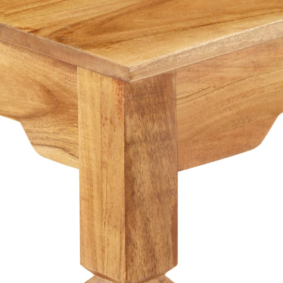 Mesa consola de madera maciza de acacia 100x40x76