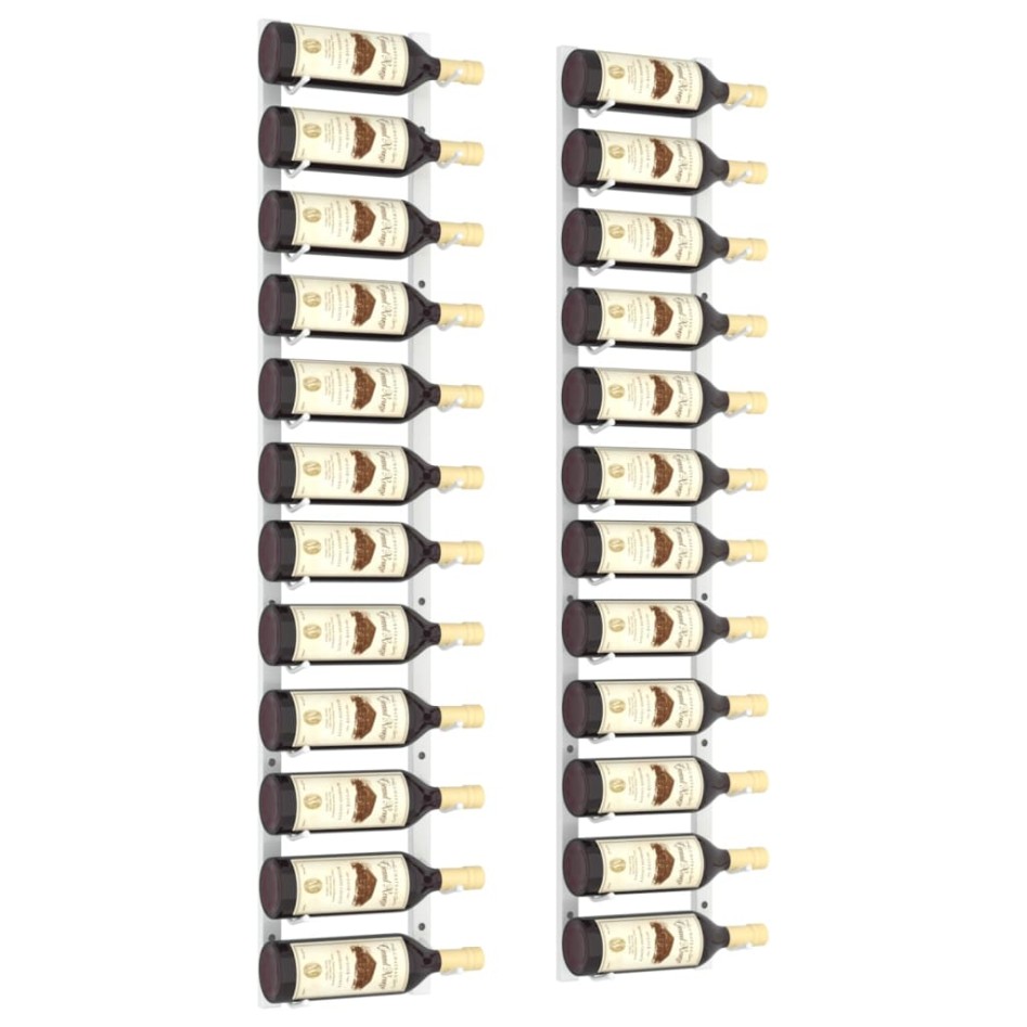 Botellero de pared para 12 botellas 2 unidades hierro