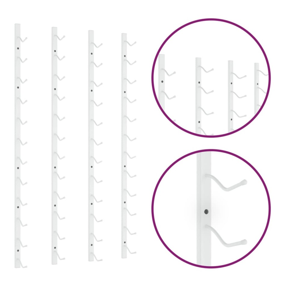 Botellero de pared para 12 botellas 2 unidades hierro