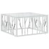 Mesa de centro acero inoxidable y vidrio 80x80x40