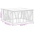 Mesa de centro acero inoxidable y vidrio 80x80x40