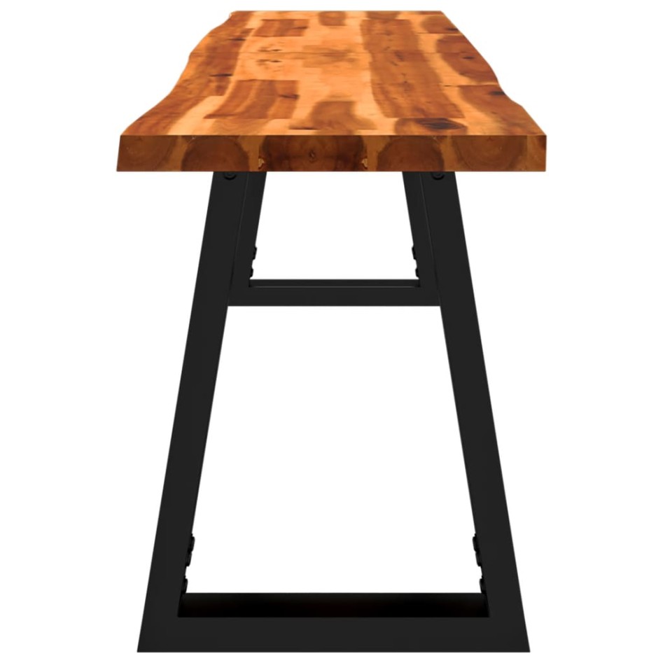Banco con borde vivo madera maciza de acacia 160