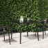 Mesa de jardín acero gris antracita 80x80x71