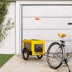 Remolque bicicleta mascotas hierro tela Oxford amarillo negro