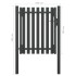 Puerta de valla del jardín de acero gris antracita 1x1,5