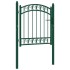 Puerta de jardín con arco superior acero verde 100x100