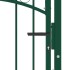 Puerta de jardín con arco superior acero verde 100x100