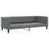 Sofá cama nido con colchón tela gris oscuro 80x200