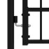 Puerta de valla punta lanza acero recubierto negro