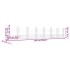 Cesta de gaviones forma de U 8 postes de hierro 860x20x150