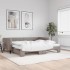 Sofá cama nido con colchón tela gris taupe 90x200