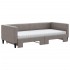 Sofá cama nido con colchón tela gris taupe 90x200