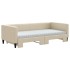 Sofá cama nido con colchón tela crema 90x200