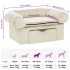 Sofá para perros con cajón felpa crema 75x50x38
