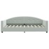 Sofá cama con colchón terciopelo gris claro 90x190