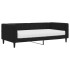 Sofá cama con colchón terciopelo negro 90x190