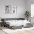 Sofá cama nido con cajones tela gris oscuro 80x200